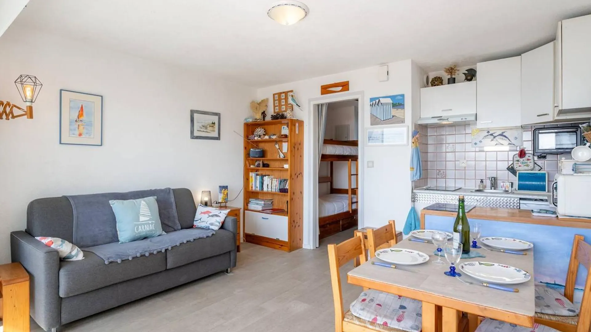 公寓 Studio Cabine A Carnac - Vue Mer - Animaux Acceptes - Fr-1-477-262